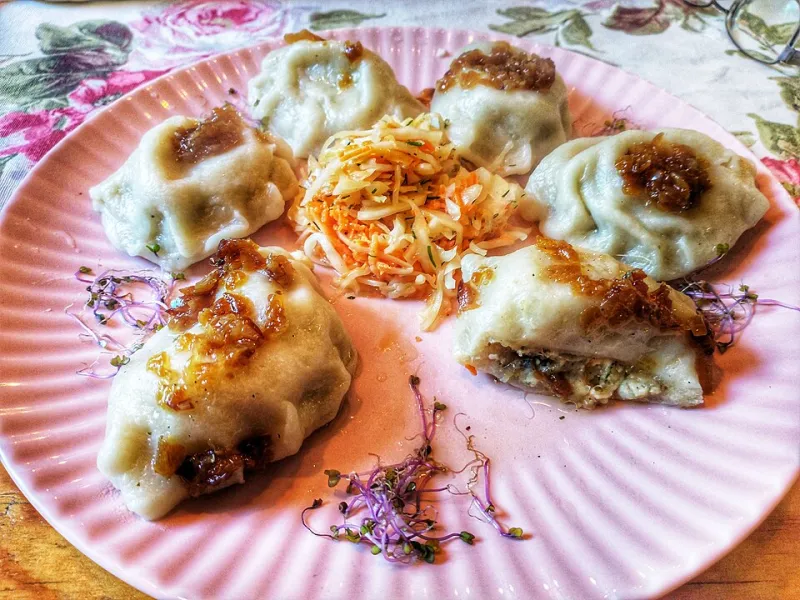 Traditional Polish pierogi ruskie