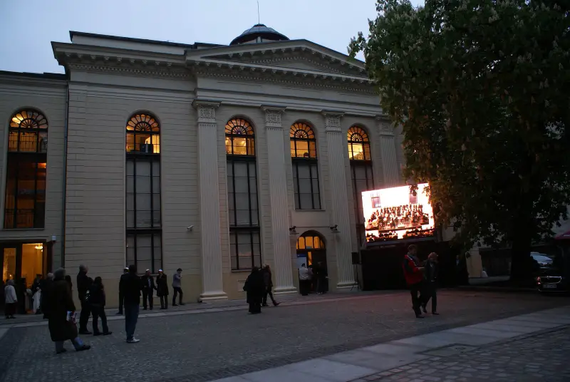 White Stork Synagogue in Wroclaw, Neoclassical facade from 1829, Four Denominations Quarter